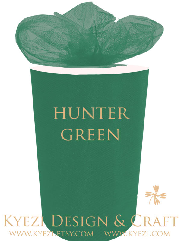 Hunter Green THREE TULLE RIBBON