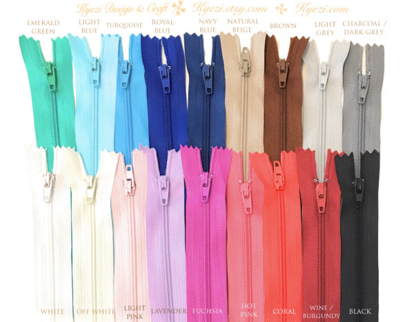 Multi Coil Zippers 2 – Labelled